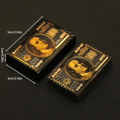 55PCS Gold Foil Playing Kaarten 24K Gold Plastic Poker Set, Waterdichte en duurzame Magic Game Kaarten