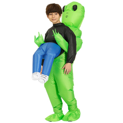 Costume gonflable ET-Aliens – Cosplay monstre effrayant pour les adultes et les enfants, Halloween, Noël, Thanksgiving, Fête, Costume Festival