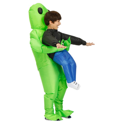 Costume gonflable ET-Aliens – Cosplay monstre effrayant pour les adultes et les enfants, Halloween, Noël, Thanksgiving, Fête, Costume Festival