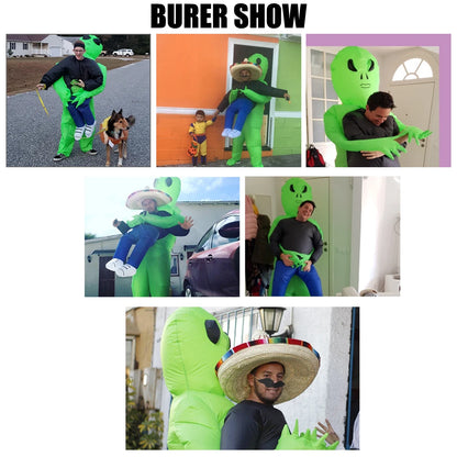 Costume gonflable ET-Aliens – Cosplay monstre effrayant pour les adultes et les enfants, Halloween, Noël, Thanksgiving, Fête, Costume Festival