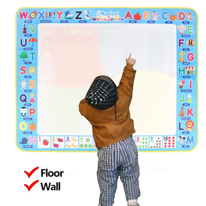 100x80CM Montessori Magic Drawing Board &amp; Reusable Water Doodle Mat voor kinderen Educatieve Kunst & Pen Control Training