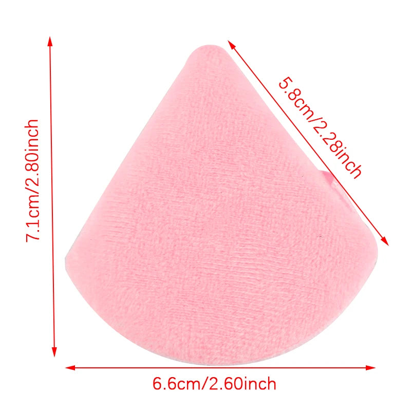 SHIDSHANGPIN Driehoek Velvet Powder Puff Herbruikbare gezicht Cosmetic Sponge, Mini Cotton Makeup Puff voor Stichting, Eyeshadow, en Beauty Tools (1/2/3/6st)
