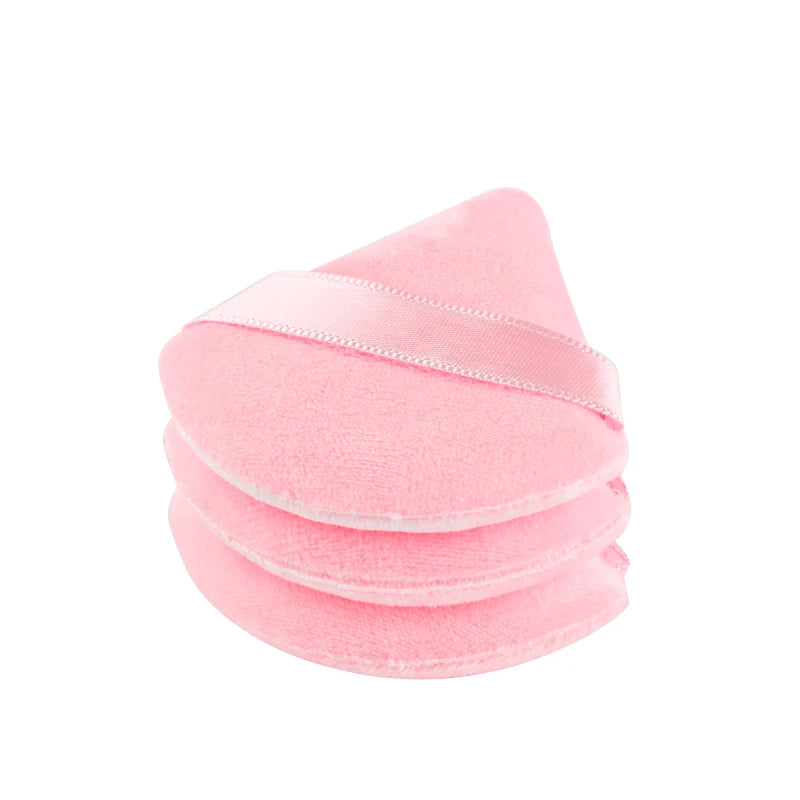 SHIDSHANGPIN Driehoek Velvet Powder Puff Herbruikbare gezicht Cosmetic Sponge, Mini Cotton Makeup Puff voor Stichting, Eyeshadow, en Beauty Tools (1/2/3/6st)