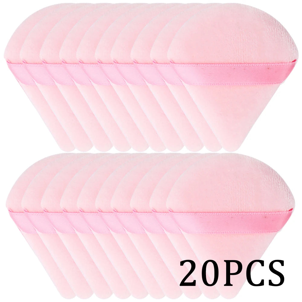 20/30Pcs Driehoek Velvet Powder Puff Nat & Dry Use Make-up Sponge voor Stichting, Cosmetics en Beauty Blending