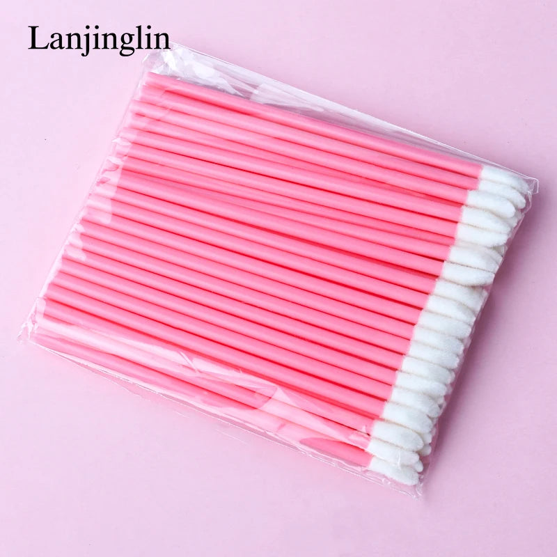 Lanjinglin 5/50 Pcs Brosses jetables de maquillage de brosse à lèvres – Applicateur de rouge à lèvres Wands & Eyelash Extension Tool, Accessoires de beauté professionnels