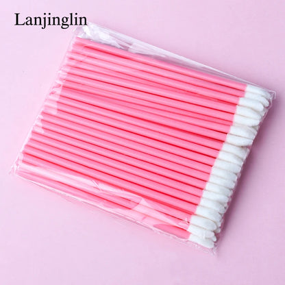 Lanjinglin 5/50 Pcs Brosses jetables de maquillage de brosse à lèvres – Applicateur de rouge à lèvres Wands & Eyelash Extension Tool, Accessoires de beauté professionnels