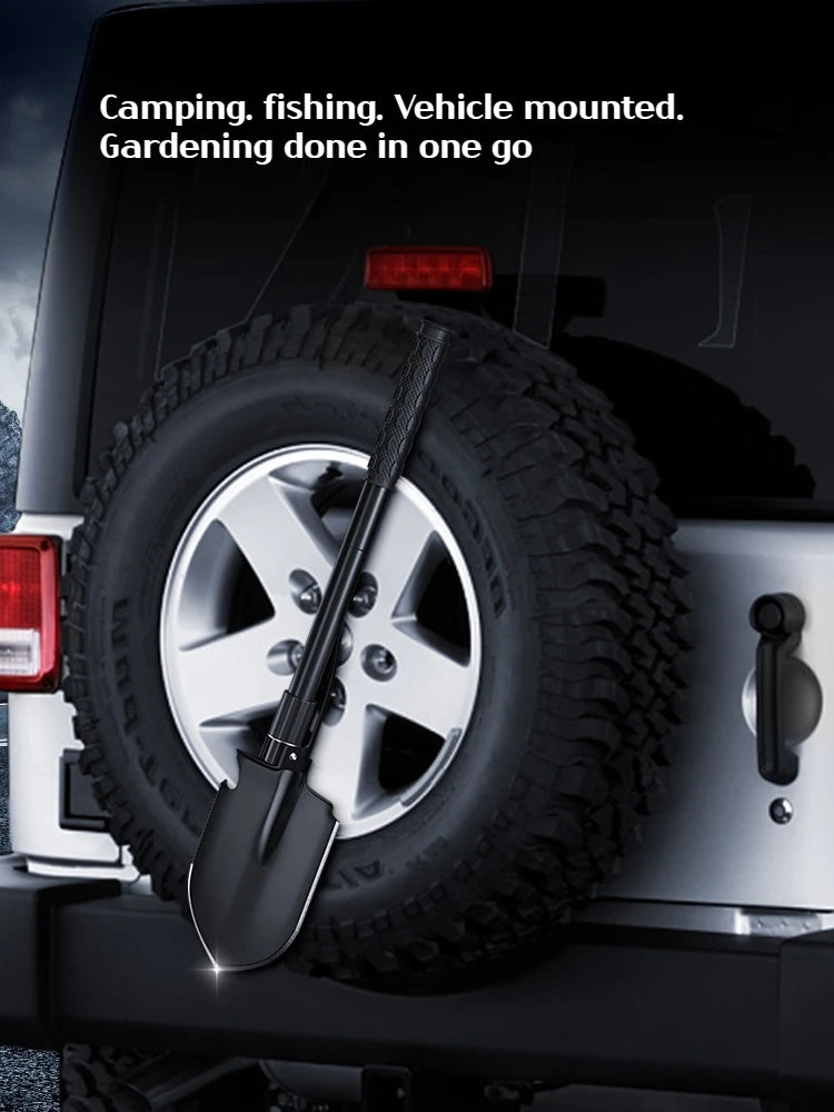 1PC Outdoor pliable Camping Shovel – Outil multifonctionnel d'entrenching de randonnée, Portable Garden & Survival Shovel