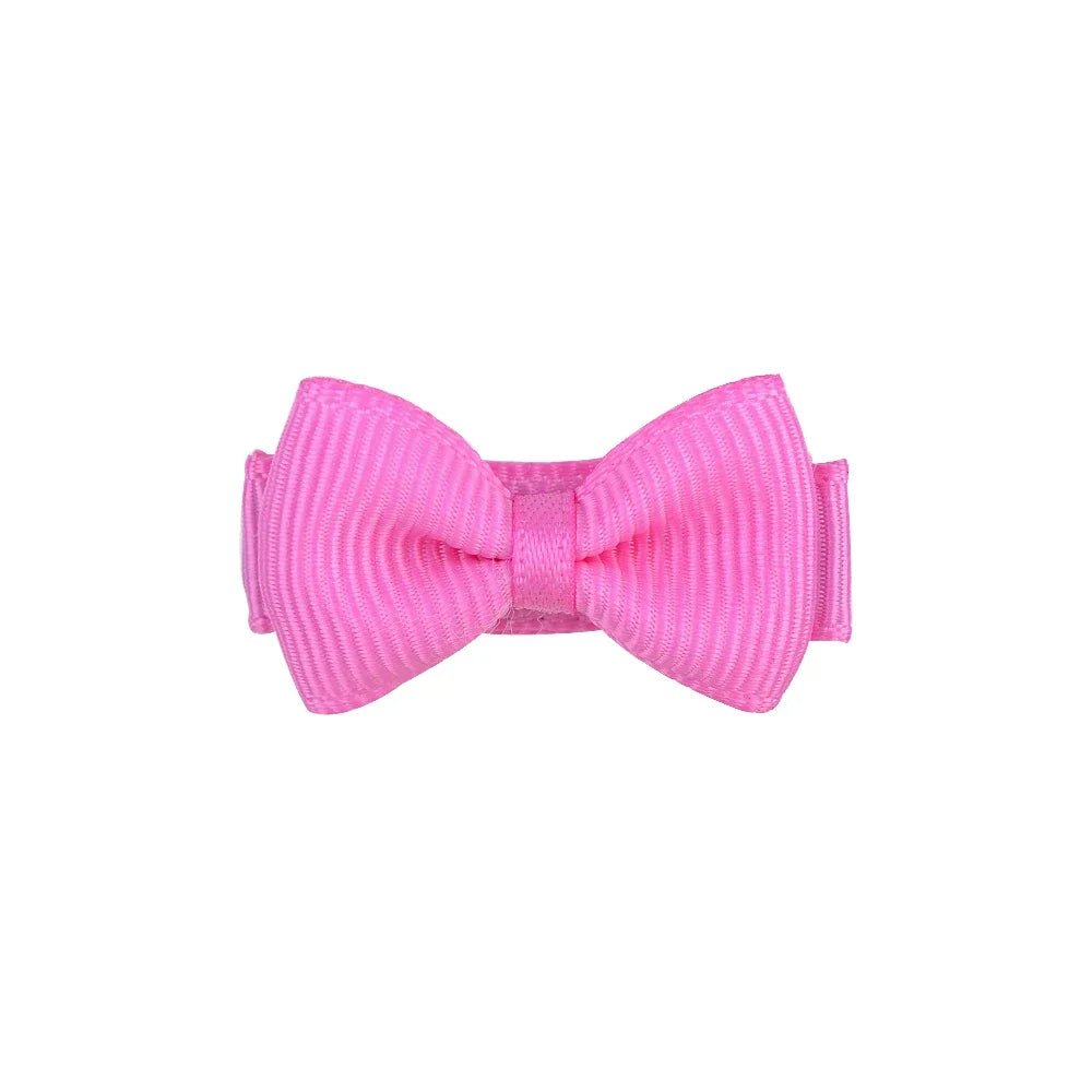 1.2 Inches Mini Bows de cheveux avec clip – Grips de cheveux de couleurs solides pour les enfants et bébé fille