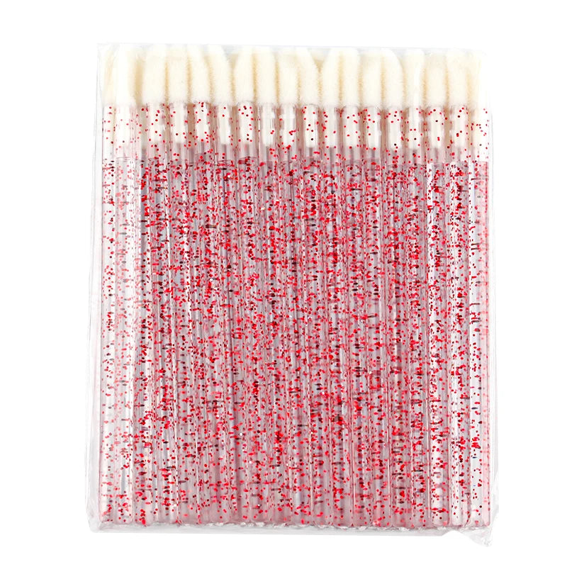 Lanjinglin 5/50 Pcs Brosses jetables de maquillage de brosse à lèvres – Applicateur de rouge à lèvres Wands & Eyelash Extension Tool, Accessoires de beauté professionnels