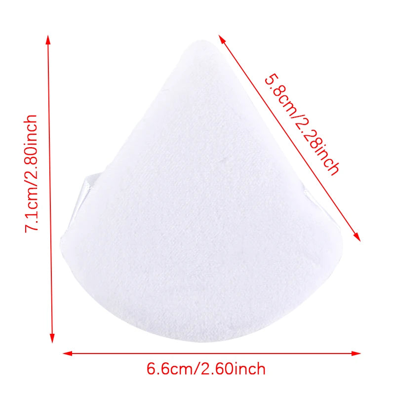 SHIDSHANGPIN Driehoek Velvet Powder Puff Herbruikbare gezicht Cosmetic Sponge, Mini Cotton Makeup Puff voor Stichting, Eyeshadow, en Beauty Tools (1/2/3/6st)