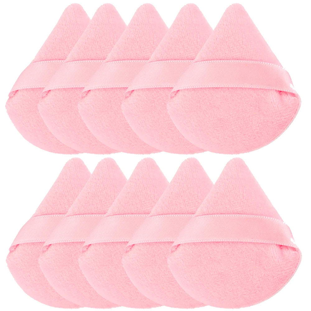 SHIDSHANGPIN Driehoek Velvet Powder Puff Herbruikbare gezicht Cosmetic Sponge, Mini Cotton Makeup Puff voor Stichting, Eyeshadow, en Beauty Tools (1/2/3/6st)