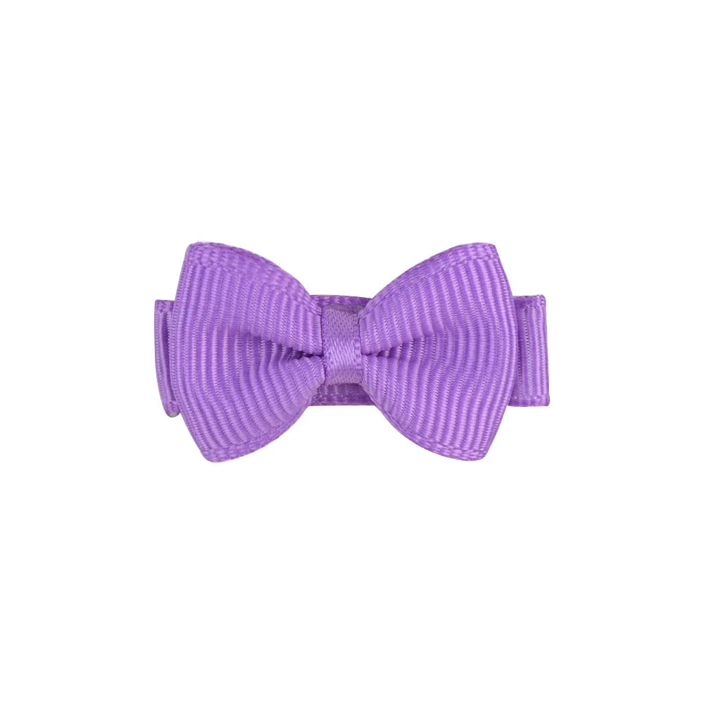1.2 Inches Mini Bows de cheveux avec clip – Grips de cheveux de couleurs solides pour les enfants et bébé fille