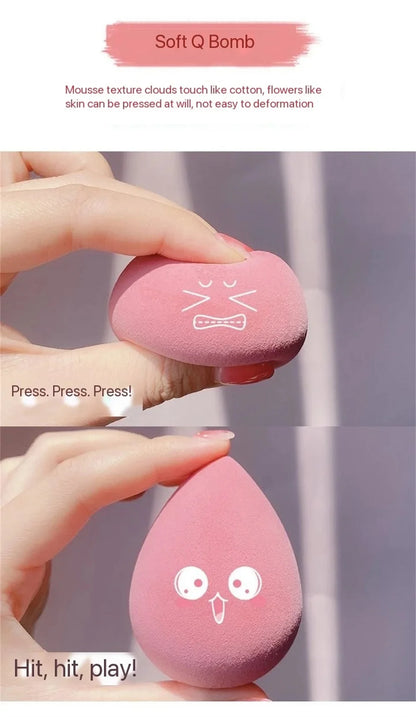 4PCS Make-up Sponge Blender Beauty Egg Cosmetic Puff & Powder Sponges for Women, Professional Beauty Tools