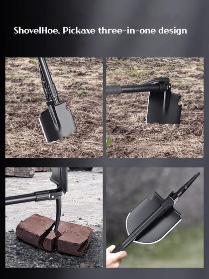 1PC Outdoor pliable Camping Shovel – Outil multifonctionnel d'entrenching de randonnée, Portable Garden & Survival Shovel