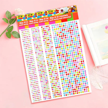 1040/900/504Pcs Acryl Drill DIY Crystal Rhinestone Self-Adhesive Stickers voor telefoonkasten, kaarten en ambachten