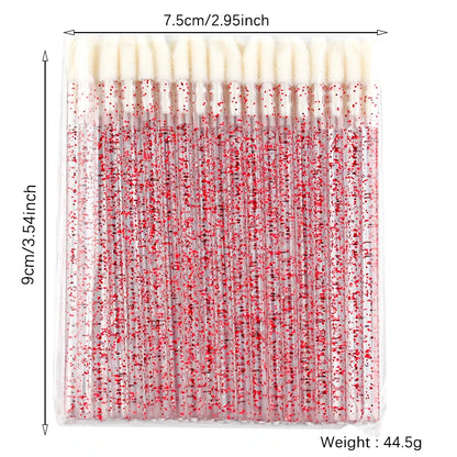 Lanjinglin 5/50 Pcs Brosses jetables de maquillage de brosse à lèvres – Applicateur de rouge à lèvres Wands & Eyelash Extension Tool, Accessoires de beauté professionnels