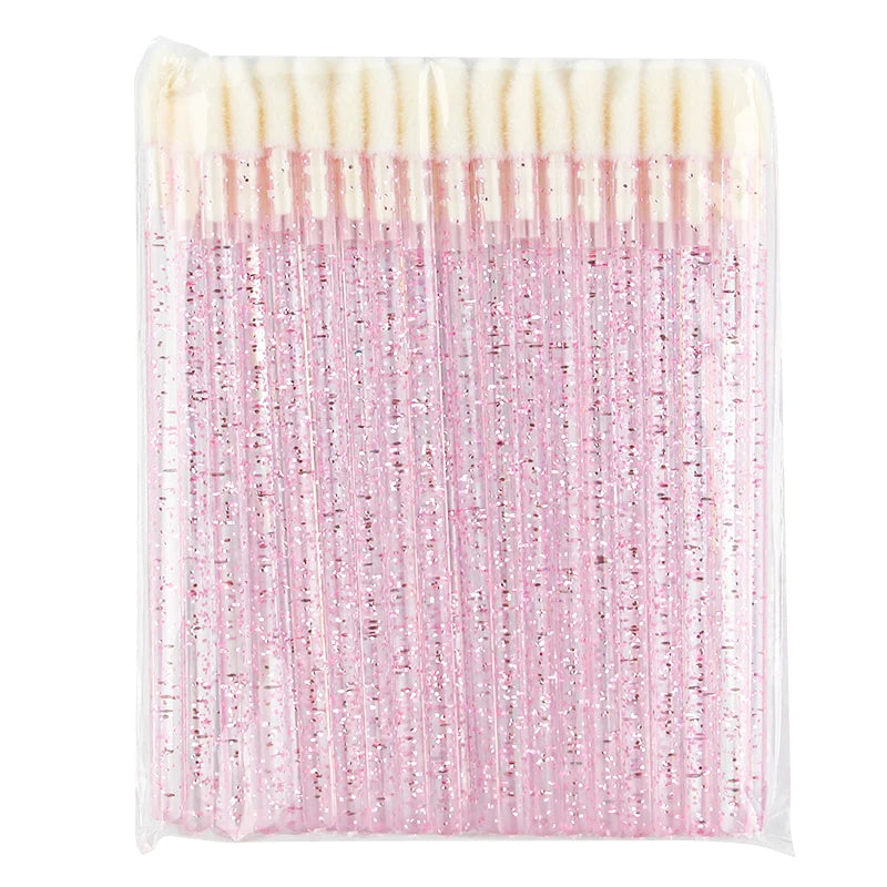 Lanjinglin 5/50 Pcs Brosses jetables de maquillage de brosse à lèvres – Applicateur de rouge à lèvres Wands & Eyelash Extension Tool, Accessoires de beauté professionnels