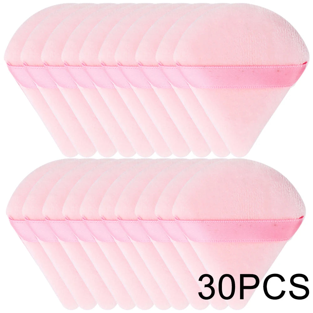 20/30Pcs Driehoek Velvet Powder Puff Nat & Dry Use Make-up Sponge voor Stichting, Cosmetics en Beauty Blending