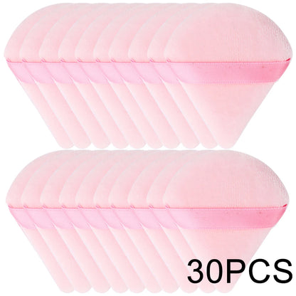 20/30Pcs Driehoek Velvet Powder Puff Nat & Dry Use Make-up Sponge voor Stichting, Cosmetics en Beauty Blending