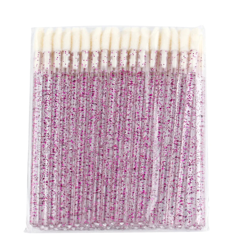Lanjinglin 5/50 Pcs Brosses jetables de maquillage de brosse à lèvres – Applicateur de rouge à lèvres Wands & Eyelash Extension Tool, Accessoires de beauté professionnels