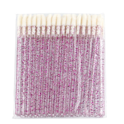 Lanjinglin 5/50 Pcs Brosses jetables de maquillage de brosse à lèvres – Applicateur de rouge à lèvres Wands & Eyelash Extension Tool, Accessoires de beauté professionnels