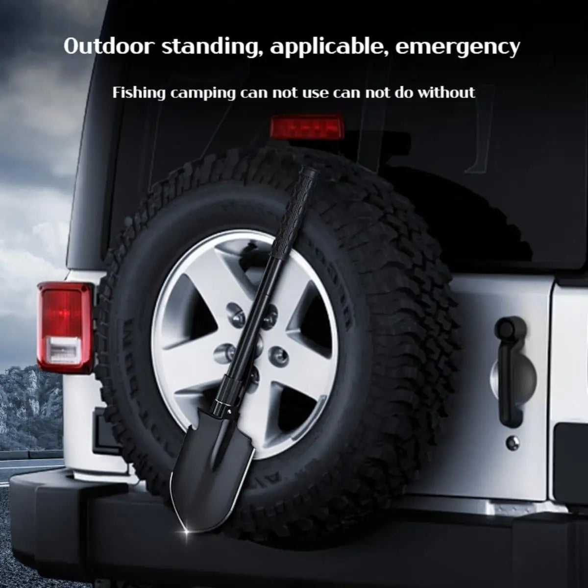 1PC Outdoor pliable Camping Shovel – Outil multifonctionnel d'entrenching de randonnée, Portable Garden & Survival Shovel