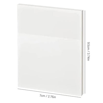 50 feuilles Notes collantes transparentes – Stickers Message & Signature imperméables pour les carnets