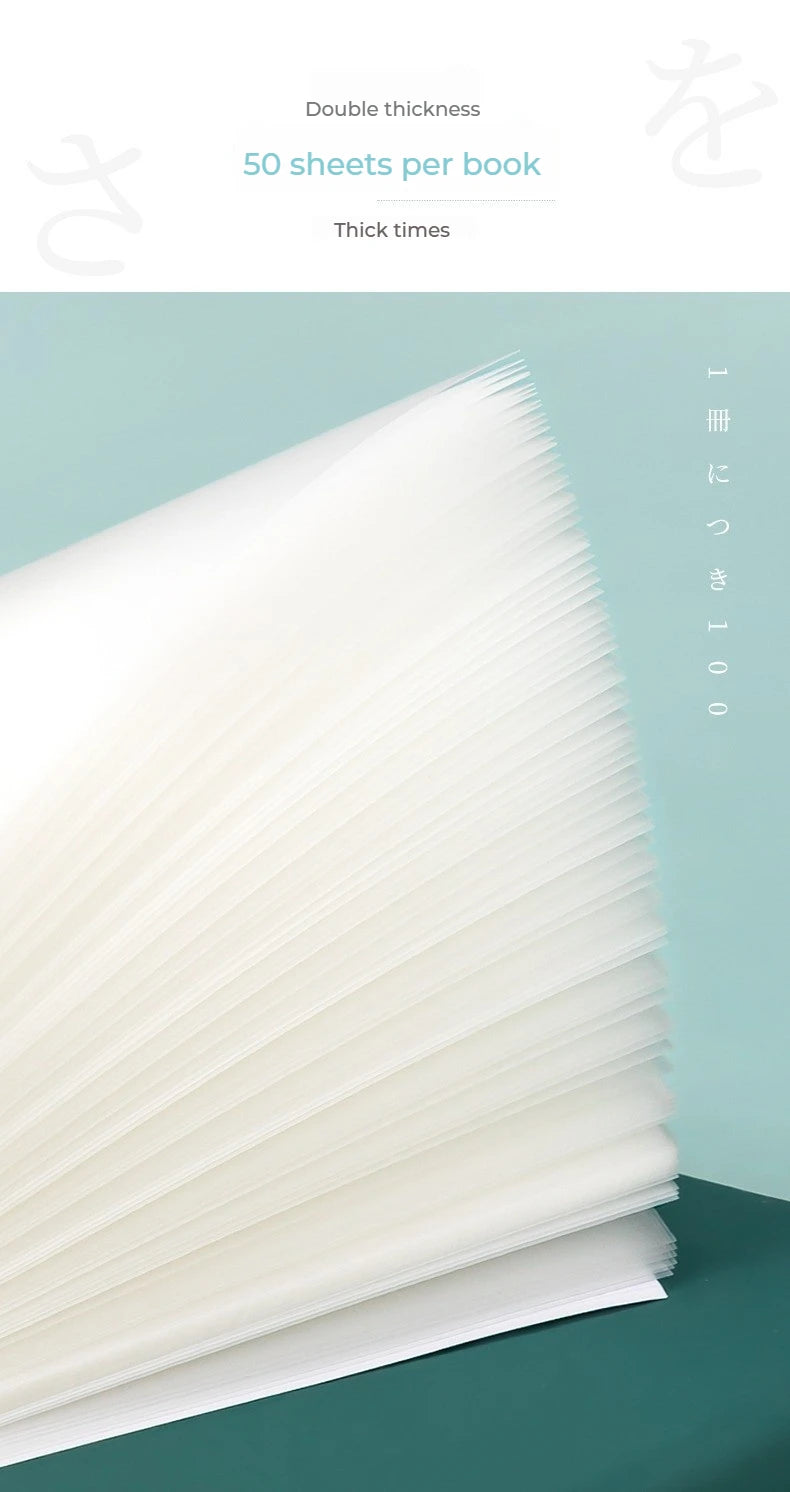 50 feuilles Notes collantes transparentes – Stickers Message & Signature imperméables pour les carnets