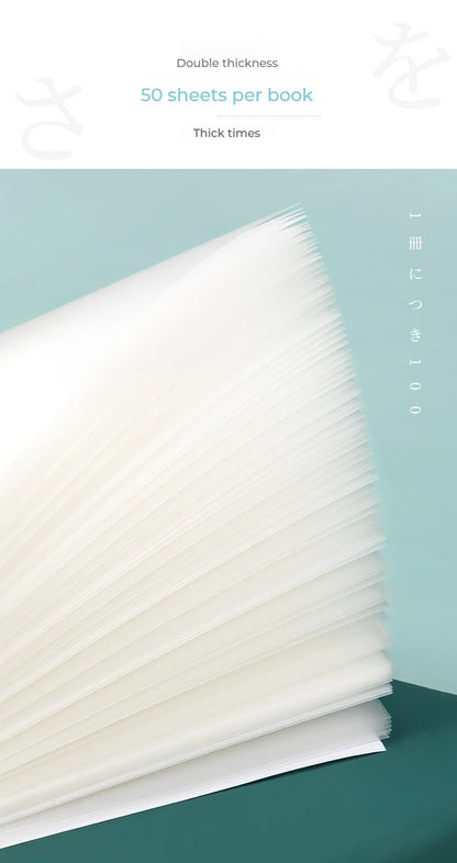 50 feuilles Notes collantes transparentes – Stickers Message & Signature imperméables pour les carnets