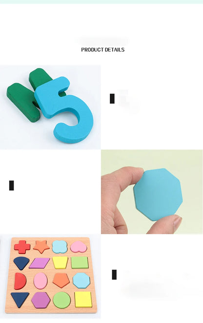 Kids Alfabet & Number Houten Puzzel Montessori Preschool Educatieve Speelgoed