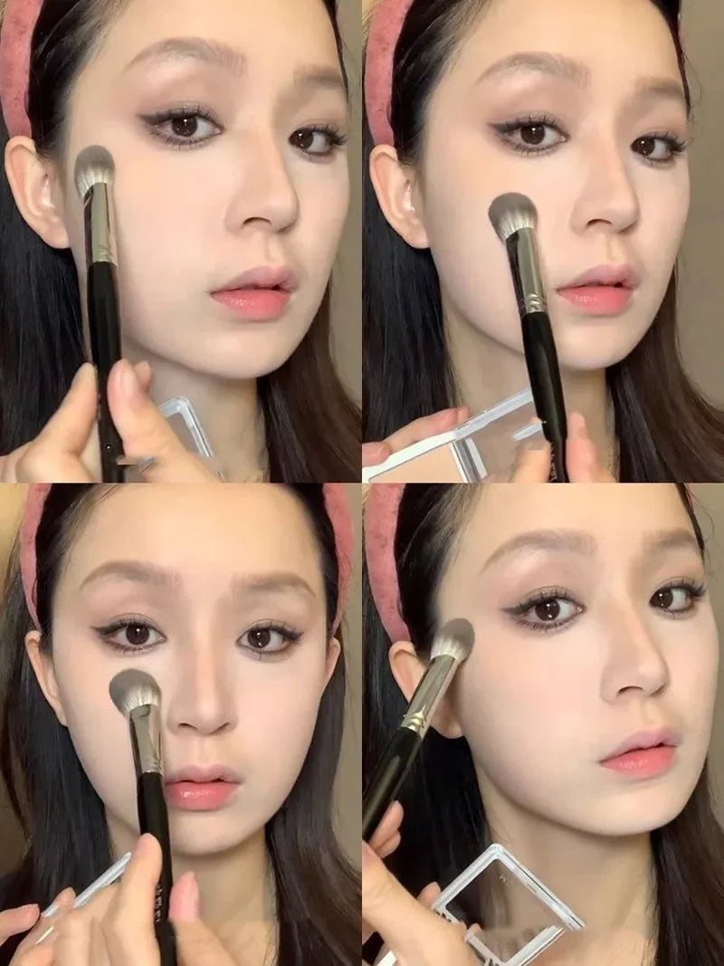 1/2 PCS Peach Heart Blusher Penseel Kleine Flat Precise Penseel voor poeder, crème en vloeibare Blush