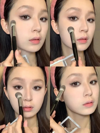 1/2 PCS Peach Heart Blusher Penseel Kleine Flat Precise Penseel voor poeder, crème en vloeibare Blush