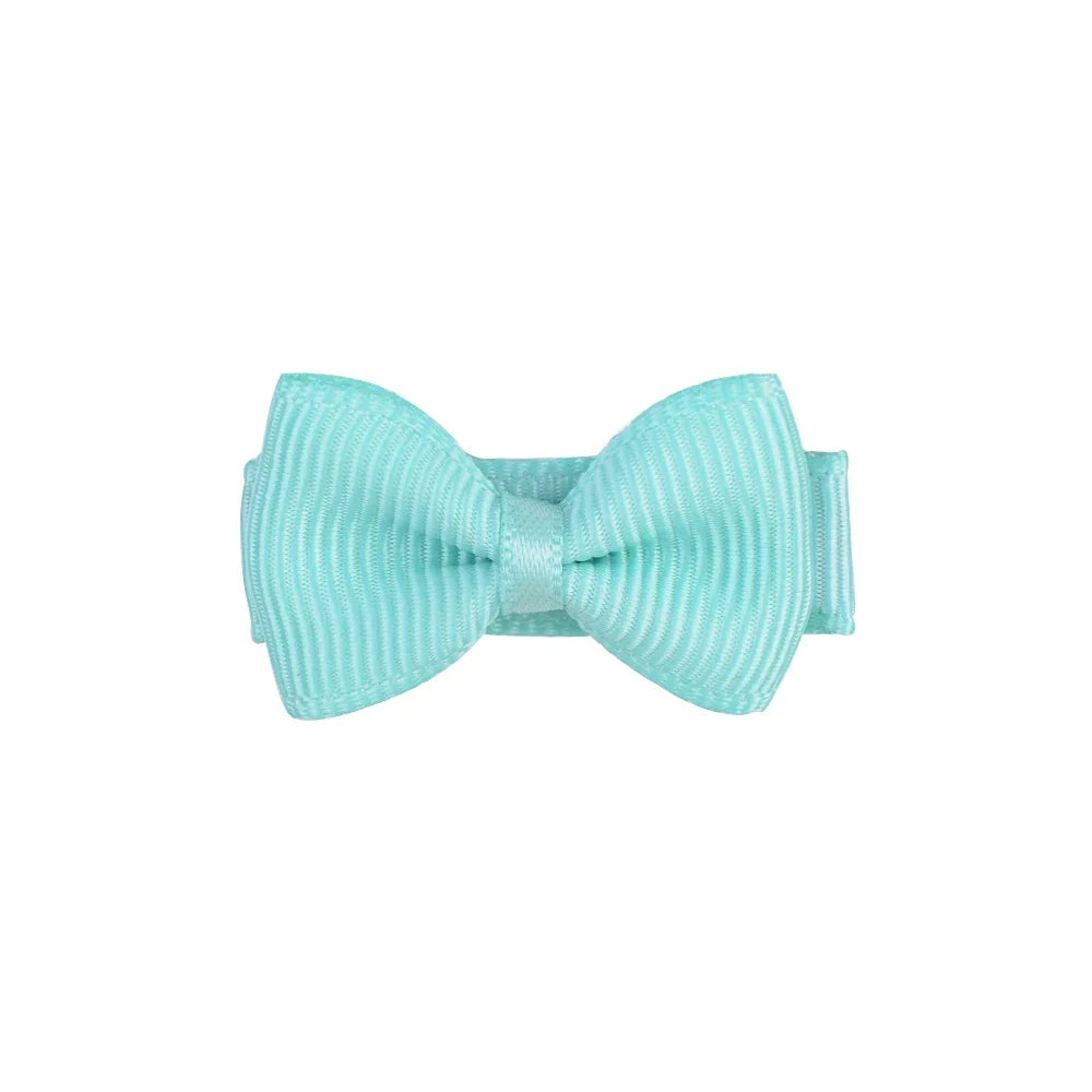 1.2 Inches Mini Bows de cheveux avec clip – Grips de cheveux de couleurs solides pour les enfants et bébé fille