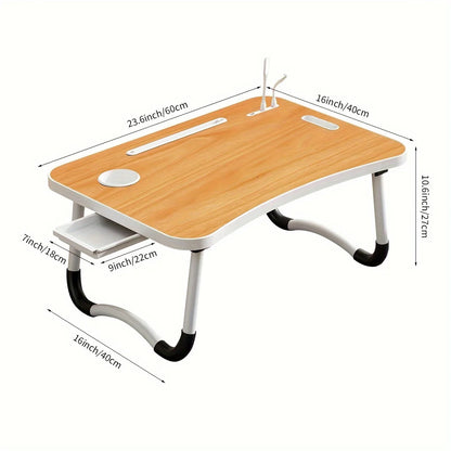 Table de lit portable ultra large – Bureau d'ordinateur pliable pour lit, canapé ou plancher