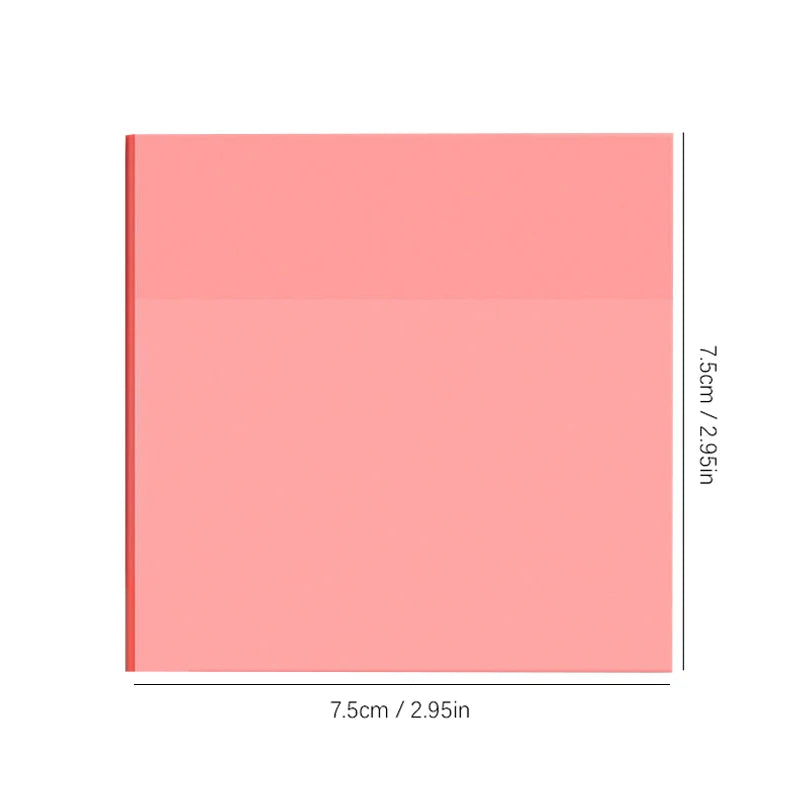 50 feuilles Notes collantes transparentes – Stickers Message & Signature imperméables pour les carnets