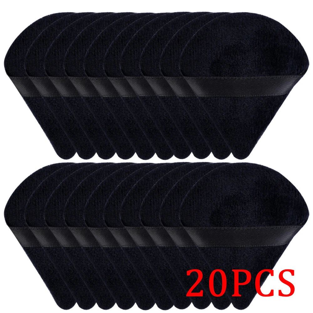 20/30Pcs Driehoek Velvet Powder Puff Nat & Dry Use Make-up Sponge voor Stichting, Cosmetics en Beauty Blending