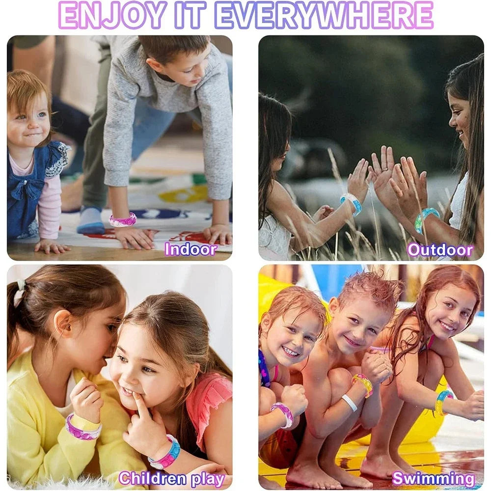 12/24/36PCS Siliconen Kleurrijke Bubble Polsband .Kids Party Favors, Birthday Gifts, bruiloft souvenirs, carnaval & vakantie armbanden