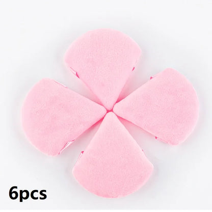 SHIDSHANGPIN Driehoek Velvet Powder Puff Herbruikbare gezicht Cosmetic Sponge, Mini Cotton Makeup Puff voor Stichting, Eyeshadow, en Beauty Tools (1/2/3/6st)