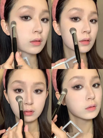 1/2 PCS Peach Heart Blusher Penseel Kleine Flat Precise Penseel voor poeder, crème en vloeibare Blush