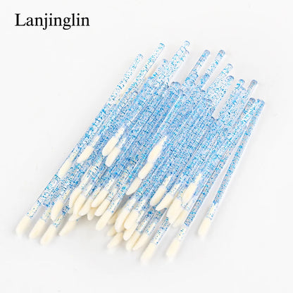 Lanjinglin 5/50 Pcs Brosses jetables de maquillage de brosse à lèvres – Applicateur de rouge à lèvres Wands & Eyelash Extension Tool, Accessoires de beauté professionnels