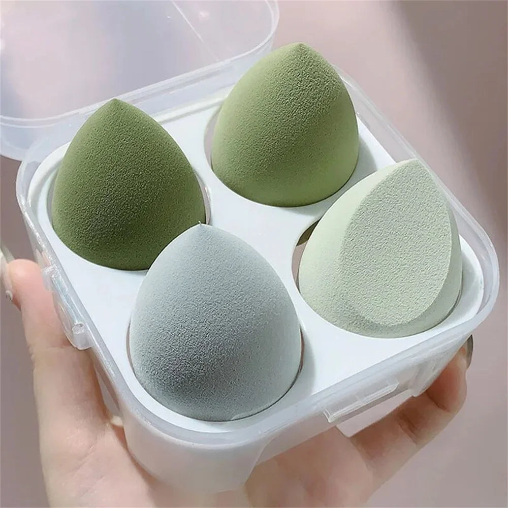 4PCS Make-up Sponge Blender Beauty Egg Cosmetic Puff & Powder Sponges for Women, Professional Beauty Tools