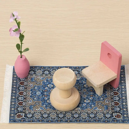 1:12 Schaal Turkse stijl Miniatuur Poppenhuis Tapijt Vloerbedekking voor het spelen Huis & poppen Accessoires