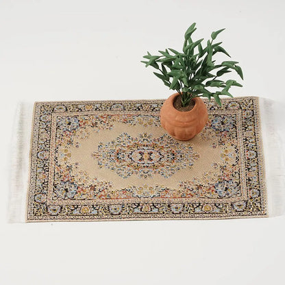 1:12 Schaal Turkse stijl Miniatuur Poppenhuis Tapijt Vloerbedekking voor het spelen Huis & poppen Accessoires