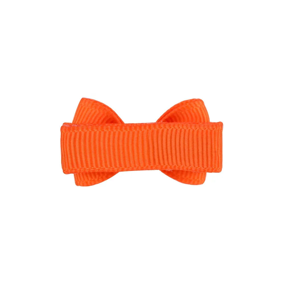 1.2 Inches Mini Bows de cheveux avec clip – Grips de cheveux de couleurs solides pour les enfants et bébé fille