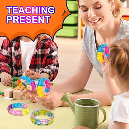 12/24/36PCS Siliconen Kleurrijke Bubble Polsband .Kids Party Favors, Birthday Gifts, bruiloft souvenirs, carnaval & vakantie armbanden